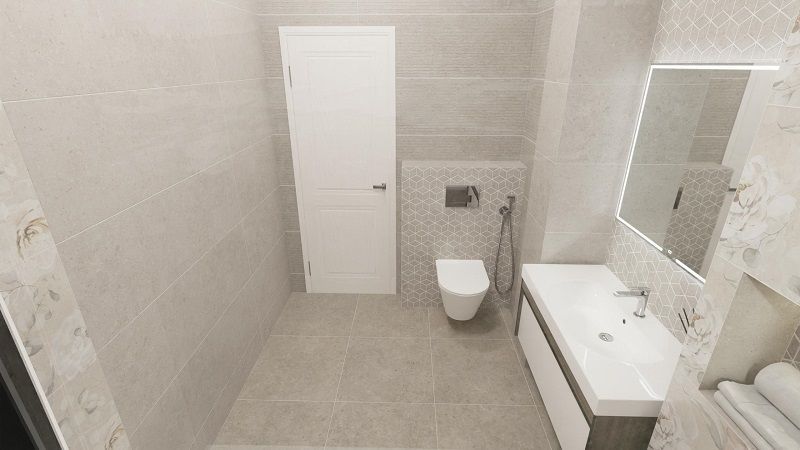 Совмещенный санузел Риккарди серый Совмещенный санузел Риккарди серый