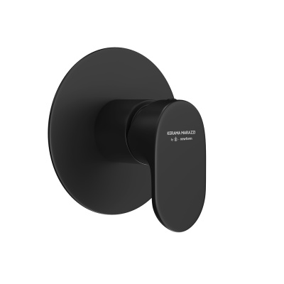 Встроенный однорычажный смеситель Ole/Оле для душа на один поток, матовый черный Встроенный однорычажный смеситель Ole/Оле для душа на один поток, матовый черный