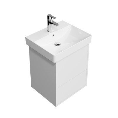 Тумба Pro/Про подвесная 2 ящика 50, белая матовая Тумба Pro/Про подвесная 2 ящика 50, белая матовая