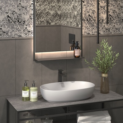 Раковина Plaza/Плаза накладная 60, белая глянцевая Раковина Plaza/Плаза накладная 60, белая глянцевая