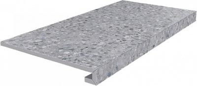 Ступень клееная Терраццо серый 33x60x1,1