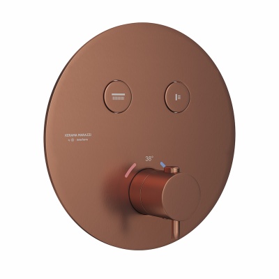 Встраиваемый термостатический смеситель для душа Eterna/Этерна, брашированная медь