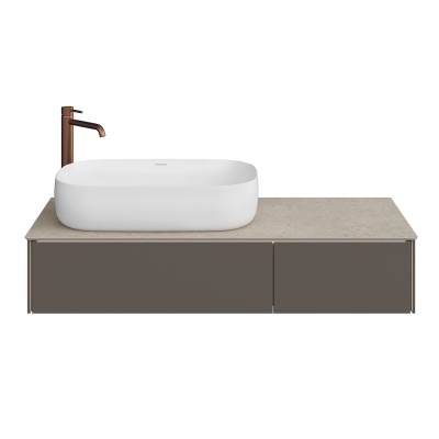 Тумба Magica/Маджика подвесная 120, 2 ящика, вечерний серый матовый Тумба Magica/Маджика подвесная 120, 2 ящика, вечерний серый матовый