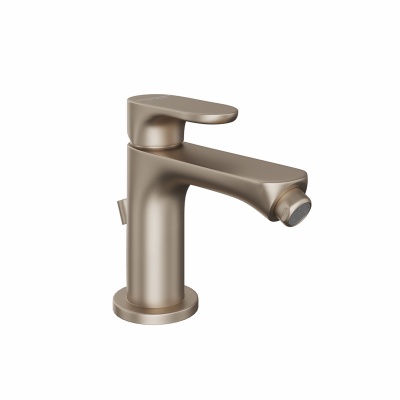 Смеситель для биде Ole/Оле однорычажный с донным клапаном, золотой атласный Смеситель для биде Ole/Оле однорычажный с донным клапаном, золотой атласный