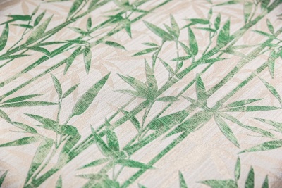 Обои виниловые Бамбук мотив, бежевый светлый, зеленый Обои виниловые Бамбук мотив, бежевый светлый, зеленый