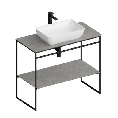 Металлическая структура PLAZA Next напольная 100, черная матовая