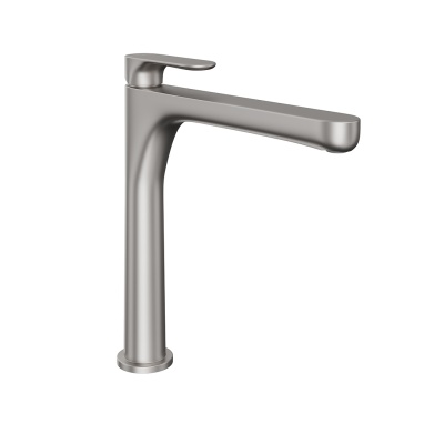 Смеситель для раковины OLE однорычажный высокий без донного клапана, титановый атласный Смеситель для раковины OLE однорычажный высокий без донного клапана, титановый атласный