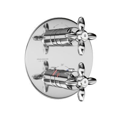 Встраиваемый термостатический смеситель для душа Muse/Муза с регулировкой температуры, хром