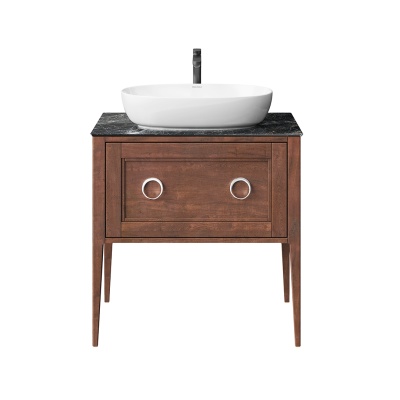 Тумба Plaza Classic/Плаза Классик напольная 1+1 ящик 80, орех матовый