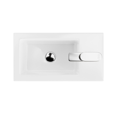 Раковина Lato/Лато встраиваемая сверху 50, белая глянцевая