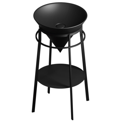 Круглая полка Cono/Коно встраиваемая 43,1, черная матовая Круглая полка Cono/Коно встраиваемая 43,1, черная матовая