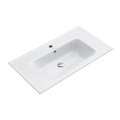 Раковина PIANO подвесная/мебельная 85, белая глянцевая