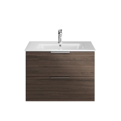 Тумба PIANO Forte подвесная 75 см, 2 ящика, белый глянцевый