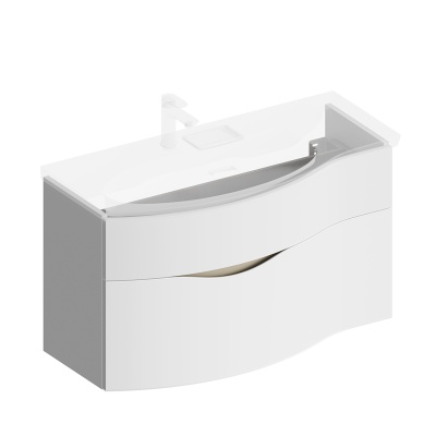 Тумба Riva/Рива 100 см левая, белая матовая Тумба Riva/Рива 100 см левая, белая матовая