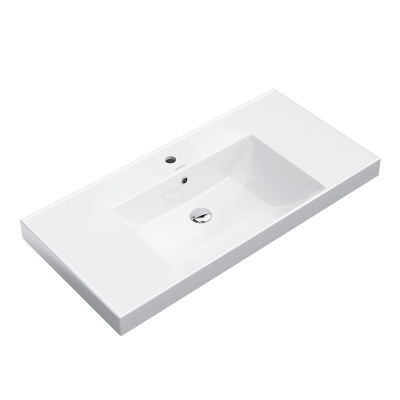 Раковина Cubo/Кубо подвесная\мебельная 100, белая глянцевая Раковина Cubo/Кубо подвесная\мебельная 100, белая глянцевая