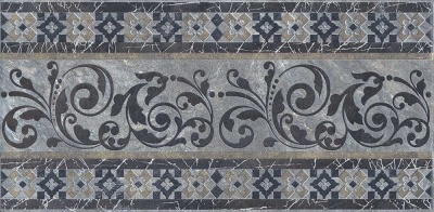 Керамический бордюр 40,2x19,6x0,8 Бромли серый тёмный Керамический бордюр 40,2x19,6x0,8 Бромли серый тёмный