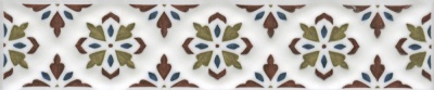 Керамический бордюр 15x3x0,69 Клемансо орнамент глянцевый