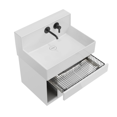 Тумба Logica M/Лоджика М подвесная 2 выдвижных ящика 65, белоснежный