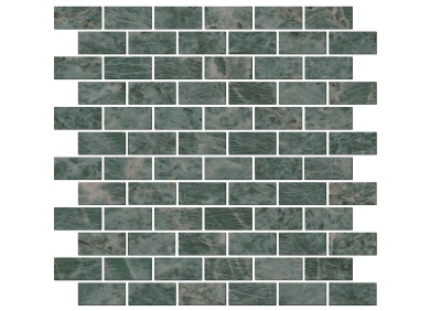 Декор Эвора мозаичный зеленый глянцевый 32x30x0,9