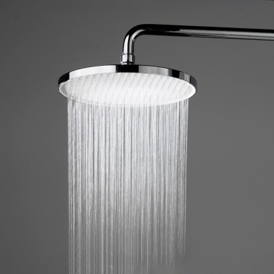 Душевая колонна Fonte/Фонте на 3 потока с поворотным изливом с термостатическим смесителем, черный матовый