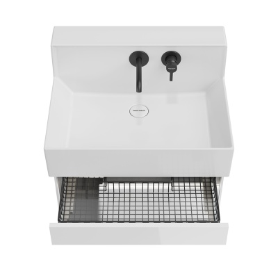 Тумба Logica M/Лоджика М подвесная 2 выдвижных ящика 65, белоснежный