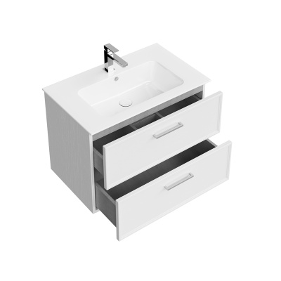 Тумба Piano Classic/Пиано Классик подвесная 75 см, 2 ящика, ясень белый матовый Тумба Piano Classic/Пиано Классик подвесная 75 см, 2 ящика, ясень белый матовый