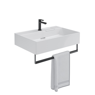 Раковина Logica/Лоджика мебельная\подвесная с одним отверстием 70, белая глянцевая