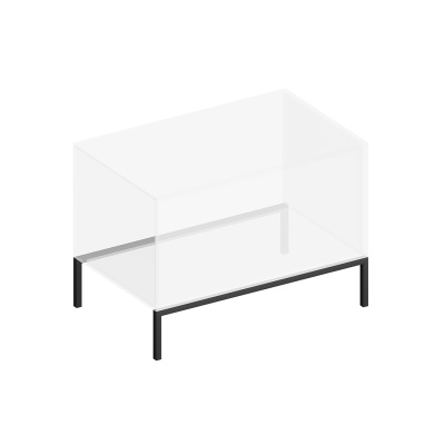 Ножка Atollo/Атолло 80 низкая металлическая, черная матовая