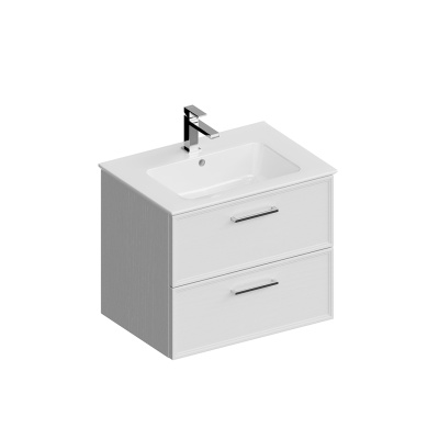 Тумба Piano Classic/Пиано Классик подвесная 65 см, 2 ящика, ясень белый матовый Тумба Piano Classic/Пиано Классик подвесная 65 см, 2 ящика, ясень белый матовый