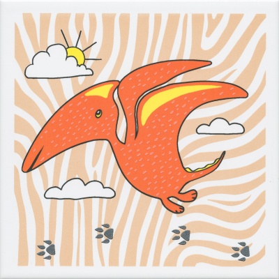 Декор Динозаврики 4 матовый 20x20x0,69 Декор Динозаврики 4 матовый 20x20x0,69