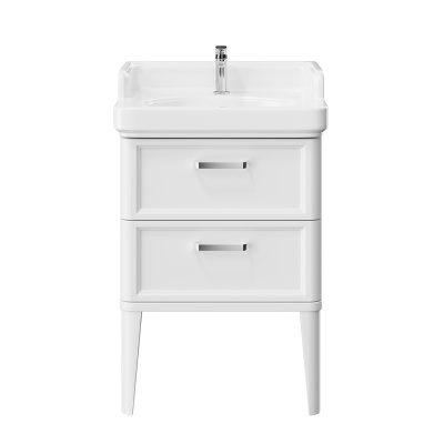 Тумба Pompei/Помпеи напольная с 2 ящиками 60, белая глянцевая Тумба Pompei/Помпеи напольная с 2 ящиками 60, белая глянцевая