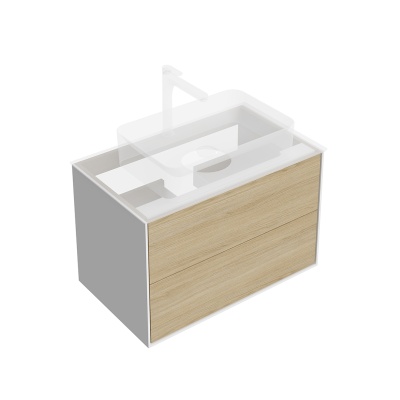 Тумба Plaza Modern/Плаза Модерн подвесная 80, нажимное открывание, 2 ящика, дуб виченца Тумба Plaza Modern/Плаза Модерн подвесная 80, нажимное открывание, 2 ящика, дуб виченца