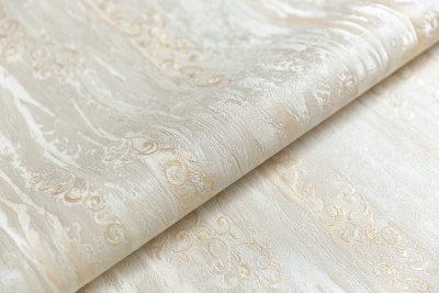 Обои виниловые Виньетки мотив, серо-желтый