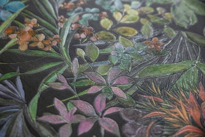 Обои виниловые Джангл мотив, чёрный цветной