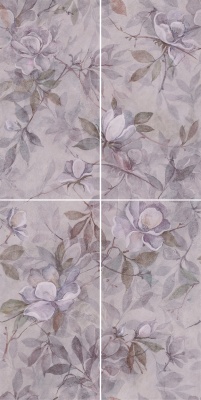 Панно Магнолия 3 матовый 60x120x0,9 из 4 частей (30х60)