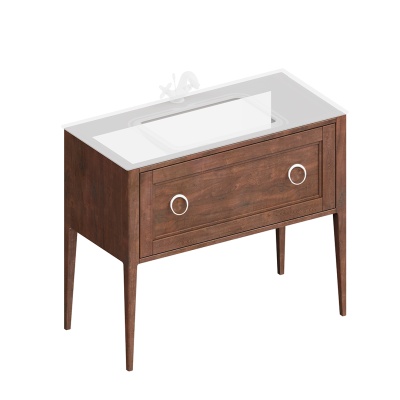 Тумба Plaza Classic/Плаза Классик напольная 1 ящик 100, орех матовый Тумба Plaza Classic/Плаза Классик напольная 1 ящик 100, орех матовый