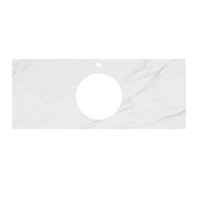 Столешница из керамогранита для накладных раковин, Монте Тиберио 120 см, белый натуральный