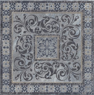 Керамический декор 40,2x40,2x0,8 Бромли серый тёмный Керамический декор 40,2x40,2x0,8 Бромли серый тёмный