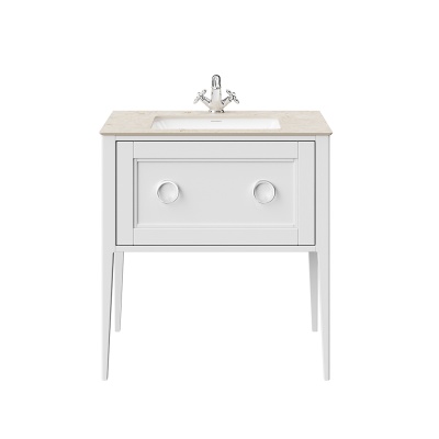 Тумба Plaza Classic/Плаза Классик напольная с ящиком 80, белая матовая Тумба Plaza Classic/Плаза Классик напольная с ящиком 80, белая матовая