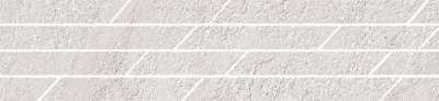 Бордюр Гренель серый светлый мозаичный 46,8x9,8x1,1