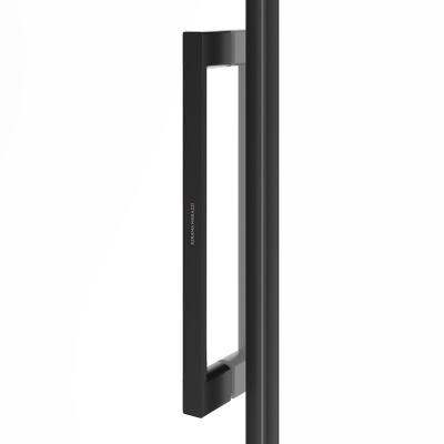 Душевая дверь Cristallo/Кристалло, раздвижная с функцией плавного открывания и закрывания, 140х210, матовый черный, упаковка 1/2