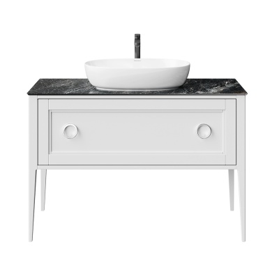 Тумба Plaza Classic/Плаза Классик напольная 1+1 ящик 120, белая матовая