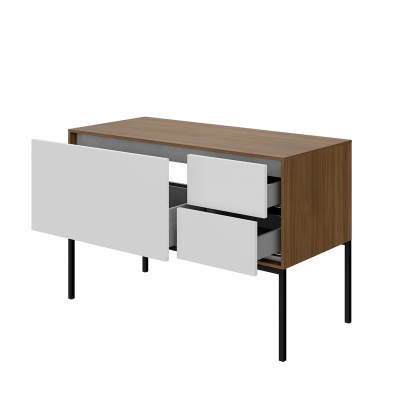 Тумба ATOLLO напольная/подвесная с ящиками 110, белая матовая