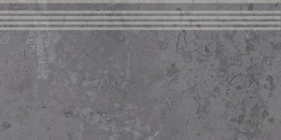 Ступень Про Лаймстоун серый темный натуральный обрезной 30x60x0,9