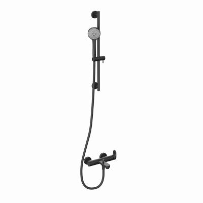 Душевая стойка Ole/Оле c лейкой и шлангом, черный матовый Душевая стойка Ole/Оле c лейкой и шлангом, черный матовый