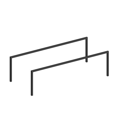 Ножка Atollo/Атолло 110 высокая металлическая, черная матовая