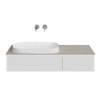 Тумба Magica/Маджика подвесная 120, 2 ящика, утренний серый матовый Тумба Magica/Маджика подвесная 120, 2 ящика, утренний серый матовый