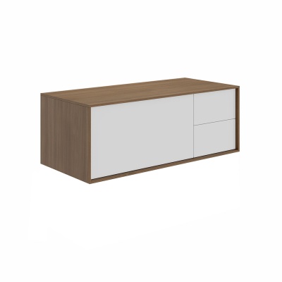 Тумба ATOLLO напольная/подвесная с ящиками 110, белая матовая