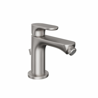 Смеситель для биде Ole/Оле однорычажный с донным клапаном, титановый атласный Смеситель для биде Ole/Оле однорычажный с донным клапаном, титановый атласный