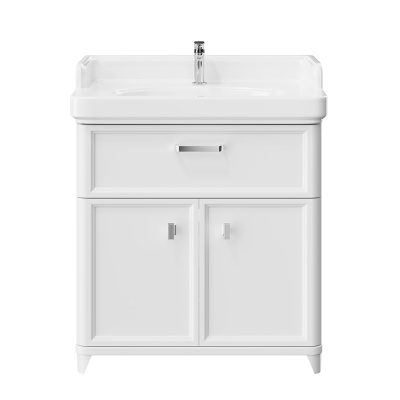 Тумба Pompei/Помпеи напольная с ящиком и дверцами 80, белая глянцевая